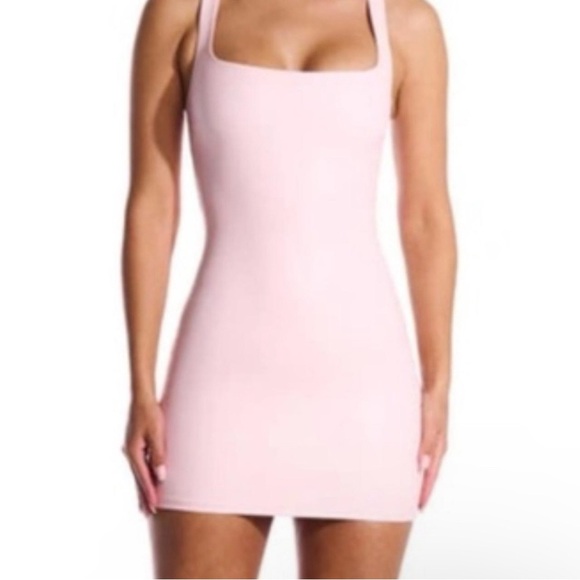 naked wardrobe Dresses & Skirts - Naked Wardrobe Pink Faux Leather Tank Mini Dress Party Nightout Chic Fun